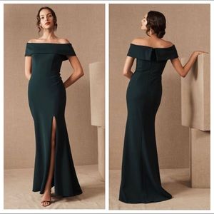 BHLDN Elegant Emerald Dress
